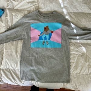 RIOT SOCIETY DRAKE HOTLINE BLING DANCE BEAR SEEATSHIRT LONG SLEEVE TEE T SHIRT